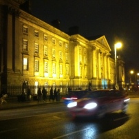 Trinity College by night..out of focus